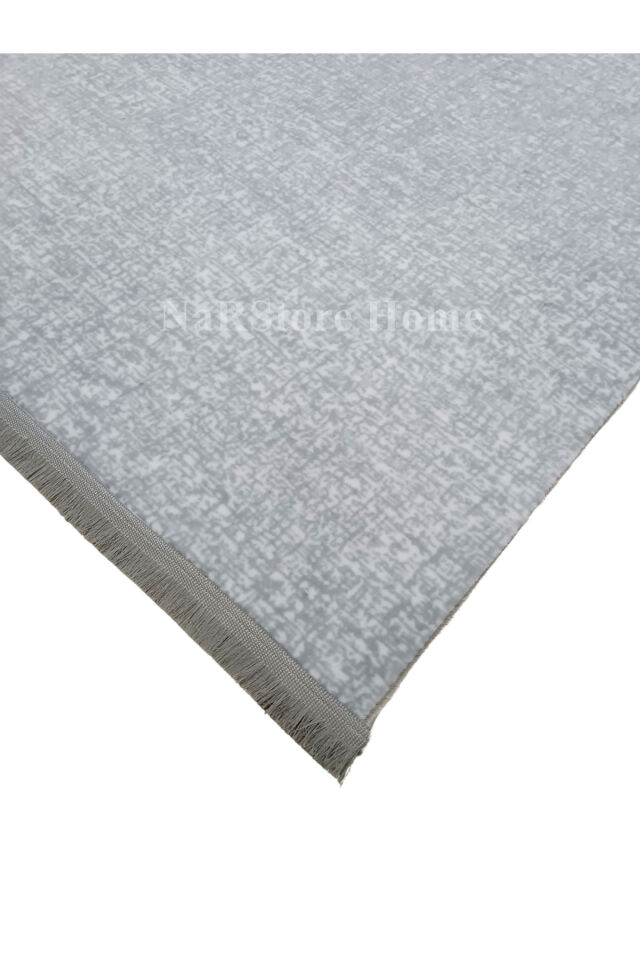Düz Desen Gri Saçaklı Kaymaz Taban Kesme Yıkanabilir Halı Yolluk GRİ - 200 x 700