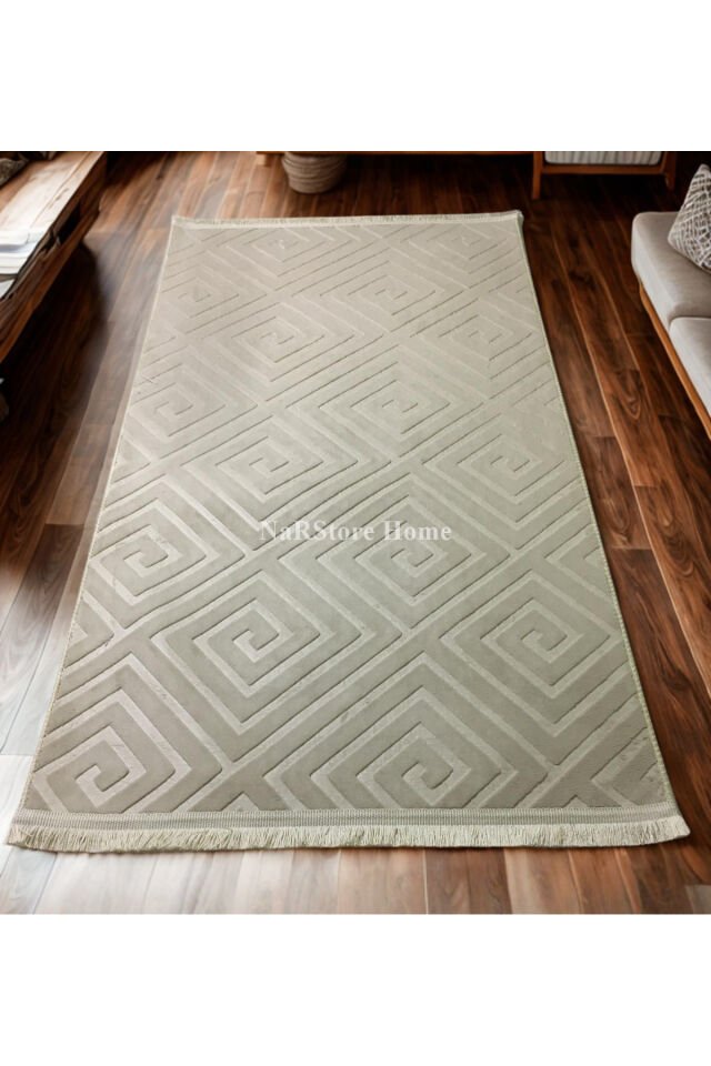 ELİT EMBOS KAHVE VİZON KAYMAZ TABAN YIKANABİLİR KESME HALI YOLLUK Kahverengi - 120 X 600