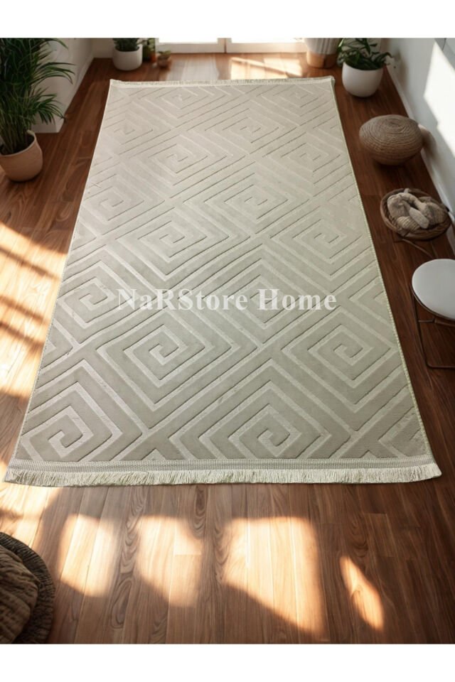 ELİT EMBOS KAHVE VİZON KAYMAZ TABAN YIKANABİLİR KESME HALI YOLLUK Kahverengi - 200 X 350