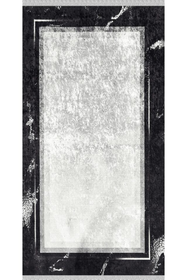 Yıkanabilir Siyah Çerçeveli Kilim