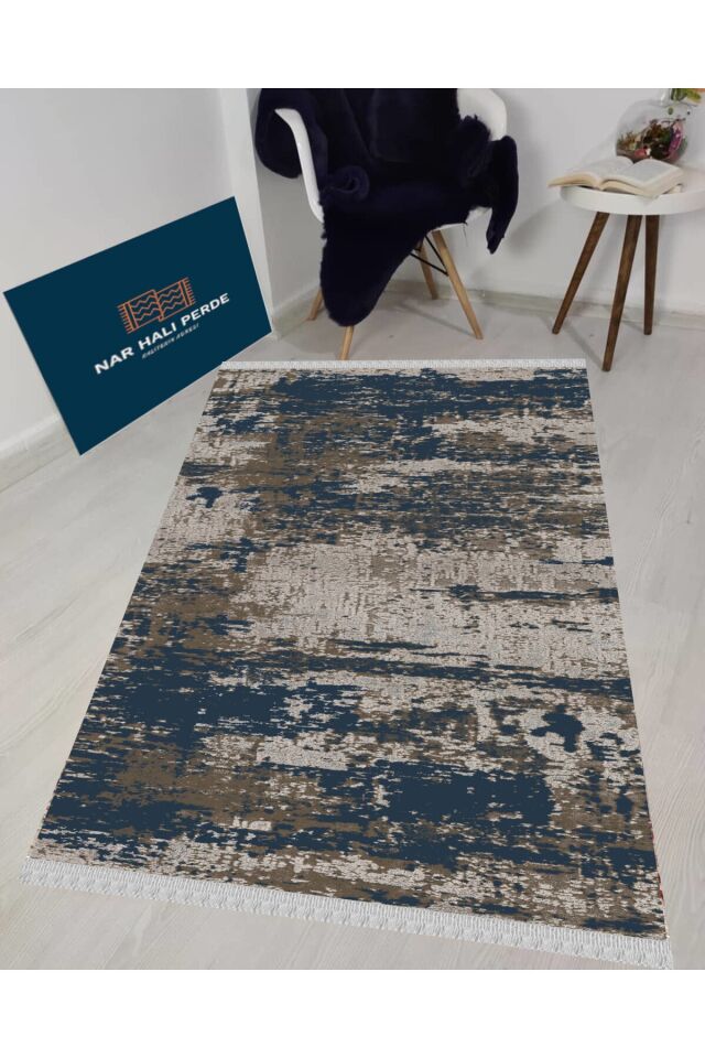 Decoser Nova 4026 Mavi Kaymaz Yıkanabilir Kilim