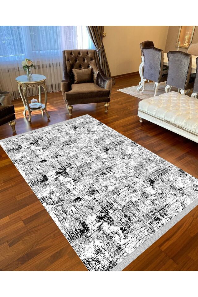 Decoser Nova 4043 Antrasit Gri Kaymaz Yıkanabilir Kilim