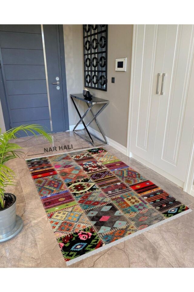 Decoser Nova 4015 Renkli Otantik Pamuk Tabanlı Kilim 80 x 150 - RENKLİ