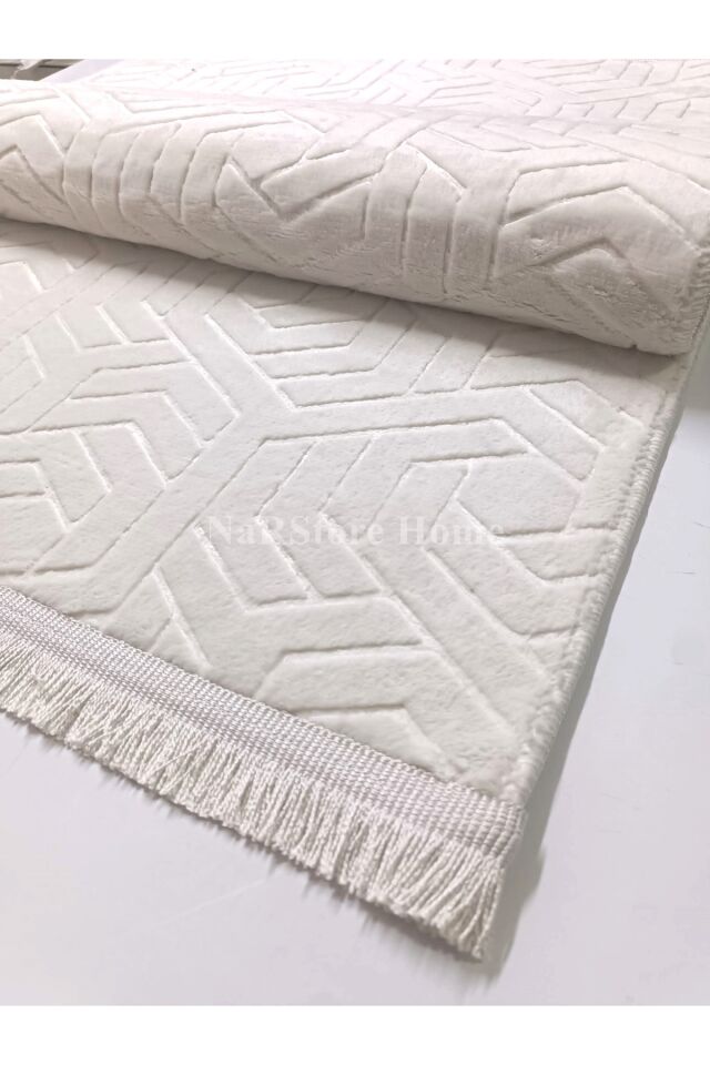 Armoni Saçaklı Kaymaz Tabanlı Kesme Kabartmalı Salon Koridor Mutfak Hali Kahverengi Bej - 200 X 450
