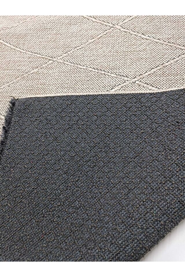 Dekoratif Halı Dokuma Halı Şönil Halı Düz Gri Gri Vizon - 80 X 150