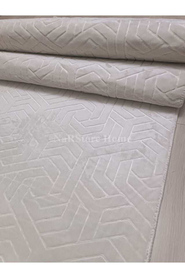Armoni Saçaklı Kaymaz Tabanlı Kesme Kabartmalı Salon Koridor Mutfak Hali Kahverengi Açık Bej - 120 X 300