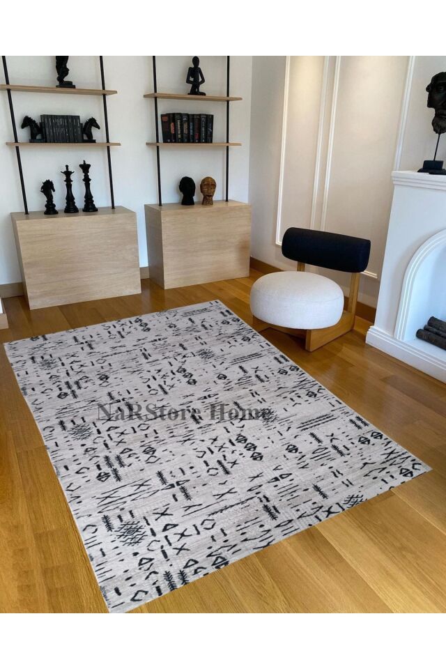 ELİT KABARTMALI KREM BEJ YIKANABİLİR KAYMAZ TABAN KESME YOLLUK HALI Krem - 200 X 500