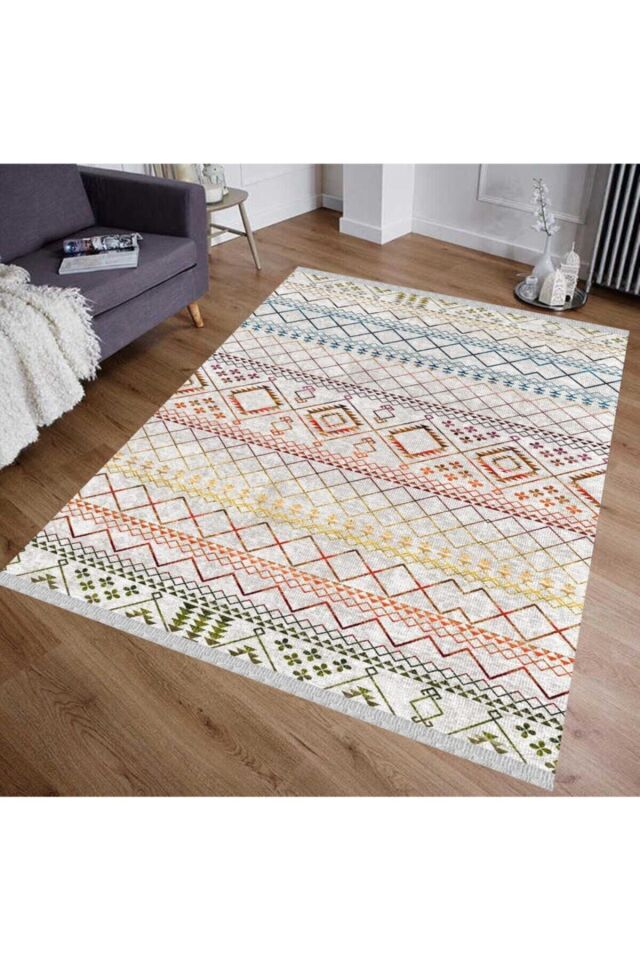 Renkli Iskandinav Kilim Nova 4089 Renkli - 80 X 300