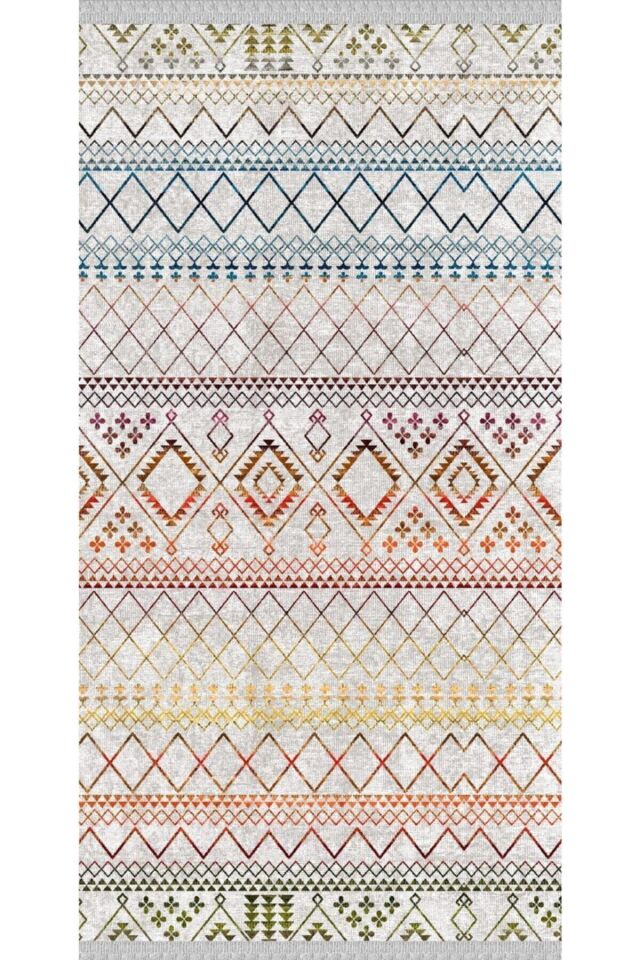 Renkli Iskandinav Kilim Nova 4089 Renkli - 80 X 300