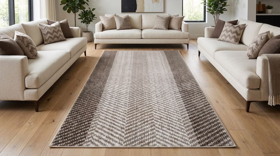 Bej Krem Bordürlü Kalın Kaymaz Taban Kesme Yolluk Salon Oturma Odası Mutfak Halı 200 x 700 - BEJ
