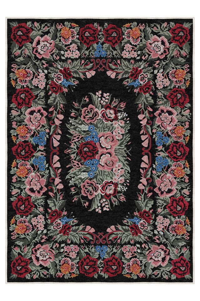 Dekoratif Yıkanabilir,İnce, Kaymaz Tabanlı, Modern Salon Halısı, Mutfak Halısı, Yolluk KCFRHT063 100 x 200 - Çok Renkli