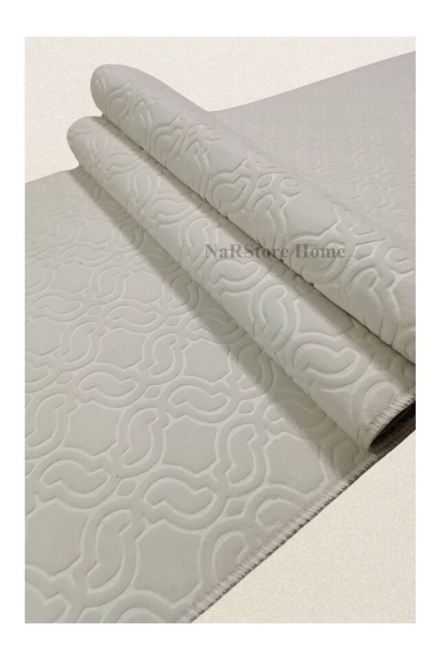 ELİT KABARTMALI KREM BEJ YIKANABİLİR KAYMAZ TABAN KESME YOLLUK HALI Bej - 100 X 380