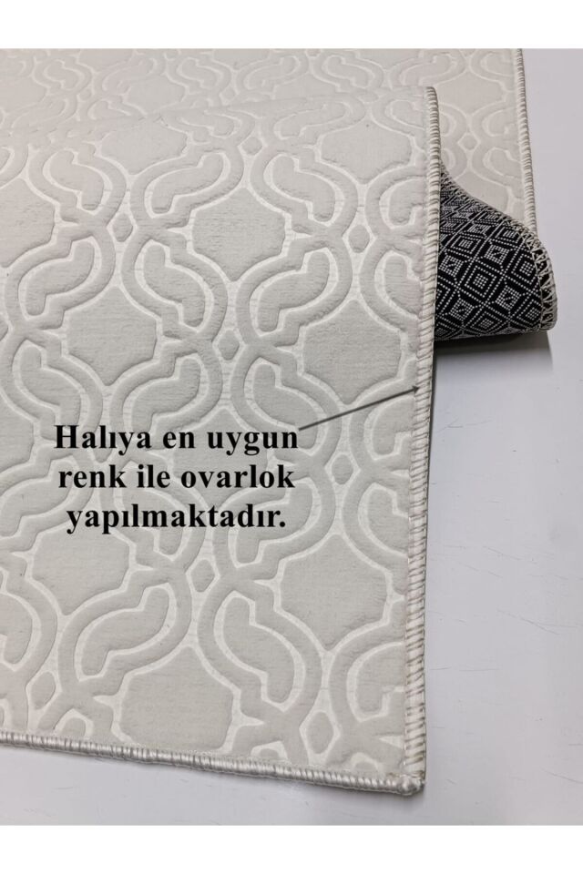 ELİT KABARTMALI KREM BEJ YIKANABİLİR KAYMAZ TABAN KESME YOLLUK HALI Bej - 100 X 380