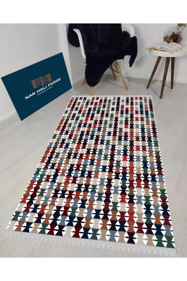 Decoser Nova 4011 Renkli Otantik Kaymaz Yıkanabilir Kilim RENKLİ - 80 x 300