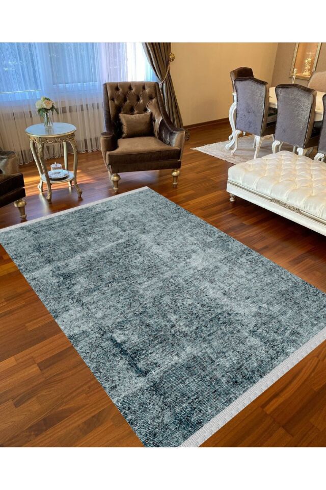 Decoser Nova 4016 Mavi Modern Kaymaz Yıkanabilir Kilim