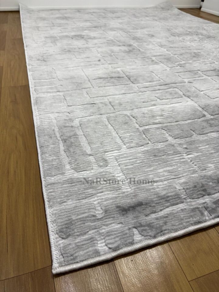 Aksu Stan Kaymaz Tabanlı Kesme Kabartmalı Salon Koridor Mutfak Yıkanabilir Hali Gri GRİ - 80 x 600