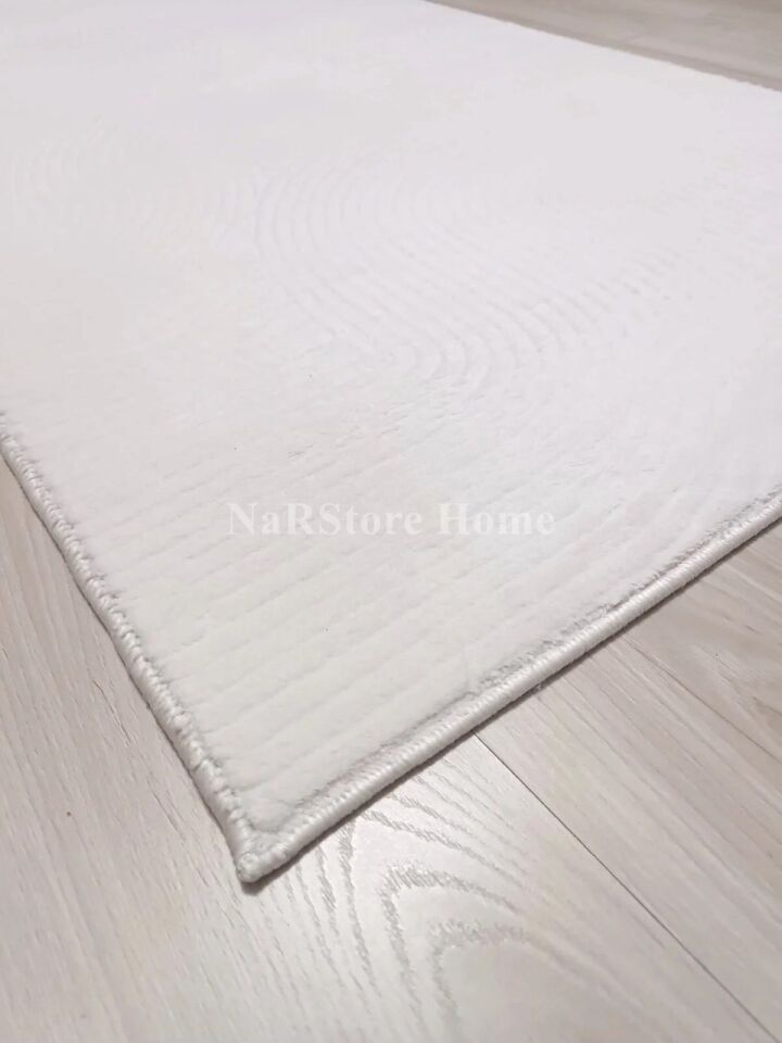 Rölyef Joy Krem Kaymaz Yıkanabilir Taban Kesme Salon Mutfak Halı Yolluk 200 x 700 - Krem