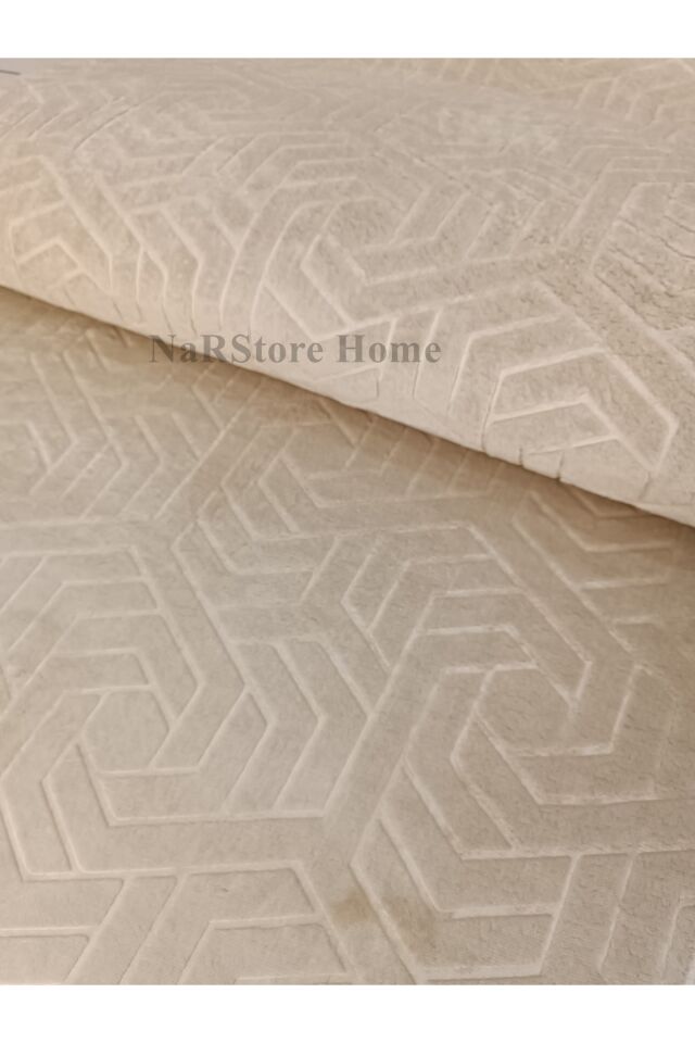 Armoni Saçaklı Kaymaz Tabanlı Kesme Kabartmalı Salon Koridor Mutfak Hali Kahverengi 80 x 100 - KAHVERENGİ
