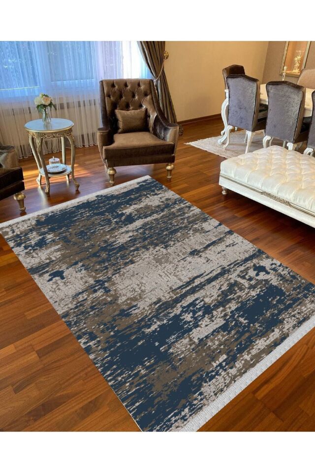 Decoser Nova 4026 Mavi Kaymaz Yıkanabilir Kilim 80 x 150 - MAVİ