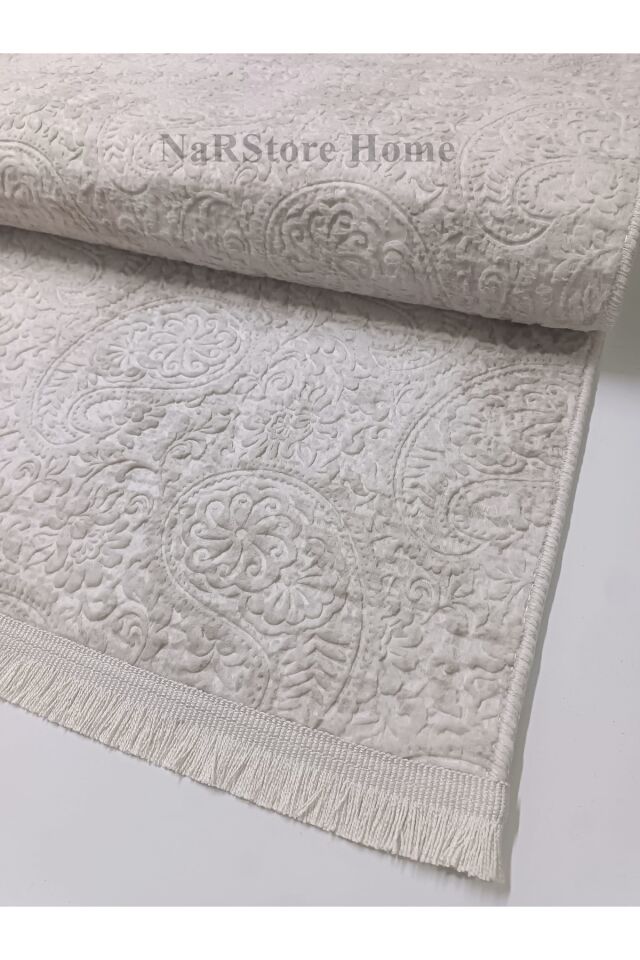 Kaymaz Taban Saçaklı Kesme Halı Yolluk Nevra Dinar Antrasit 100 x 150 - VİZON