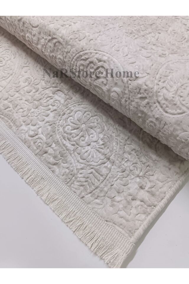 Kaymaz Taban Saçaklı Kesme Halı Yolluk Nevra Dinar Antrasit Vizon - 120 X 400