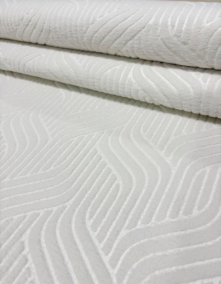 Elit Kabartmalı Krem Yıkanabilir Kaymaz Taban Kesme Yolluk Salon Mutfak Oturma Odası Halı 200 x 600 - Krem