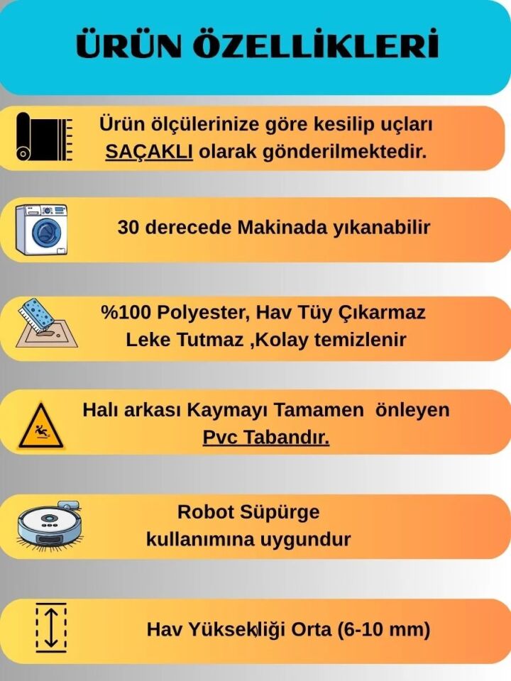 Dinar Armoni Saçaklı Kaymaz Tabanlı Kesme Kabartmalı Yıkanabilir Salon Koridor Halı Yolluk 100 x 850 - BEJ